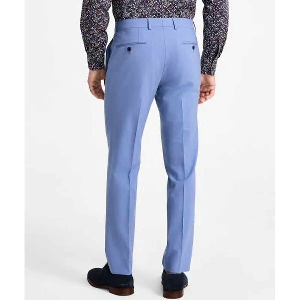 Bar III‎ Mens Slim fit Dress Pants 32Wx32L Blue Solid Wool Blend E111699 - Picture 3 of 11